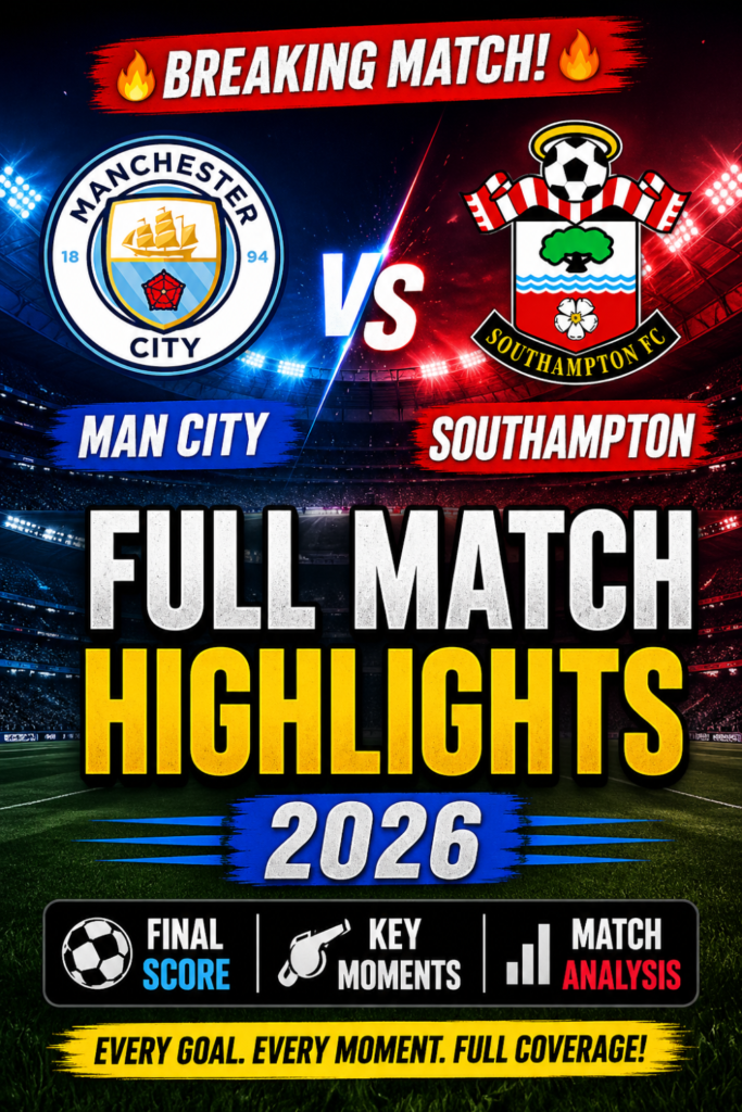 Man City vs Southampton 2026