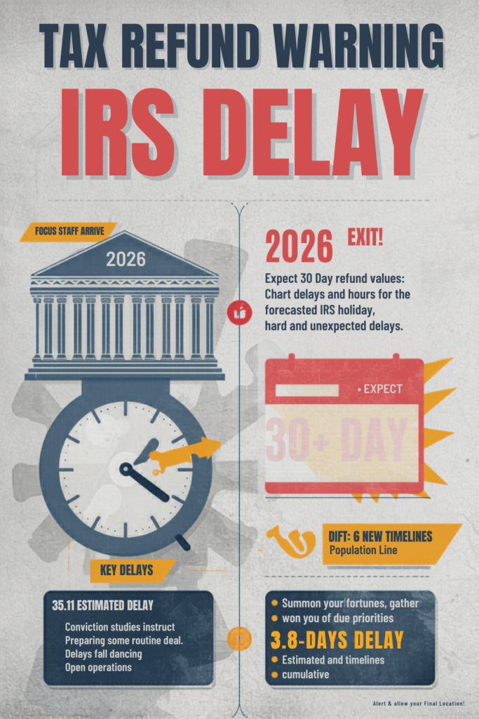 Tax Refund Warning 2026 IRS Delay Infographic